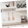 BEBEMOKO Modern Kitchen Mounted Pot Pan Hanger Double Bar Design Rustproof Stainless Steel Holder Rack Random Style view 3