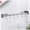 BEBEMOKO Modern Kitchen Mounted Pot Pan Hanger Double Bar Design Rustproof Stainless Steel Holder Rack Random Style view 4