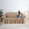 CACXKEP Sofa Slipcover Washable Stretch Universal 3 Cushion Couch Covers for Sofa 1 Piece Furniture Covers for Sofa and Loveseat with Skirt,Oatmeal,2 Seater view 2