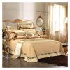 Luxury Jacquard Cotton Stain Gold Bedding Set 4Pcs King Queen Size Duvet Quilt Cover Set Bedspread Set Pillowcases,Bed view 2