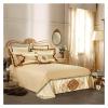 Luxury Jacquard Cotton Stain Gold Bedding Set 4Pcs King Queen Size Duvet Quilt Cover Set Bedspread Set Pillowcases,Bed view 3