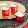 Hosley Set of 6 Metallic Antique Red Glass Tealight Candle Holders  Vintage Votive Holders for Weddings, Home Dcor, Parties, Reiki, Spa, and Garden Lighting Elegant Centerpiece & Gift view 2
