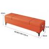 Storage Ottoman Bench Leather Upholstered Bedroom Bench with Large Storage Space Entryway Shoe Bench with Seat Cushion and Metal Legs for Living Room, Hallway view 2