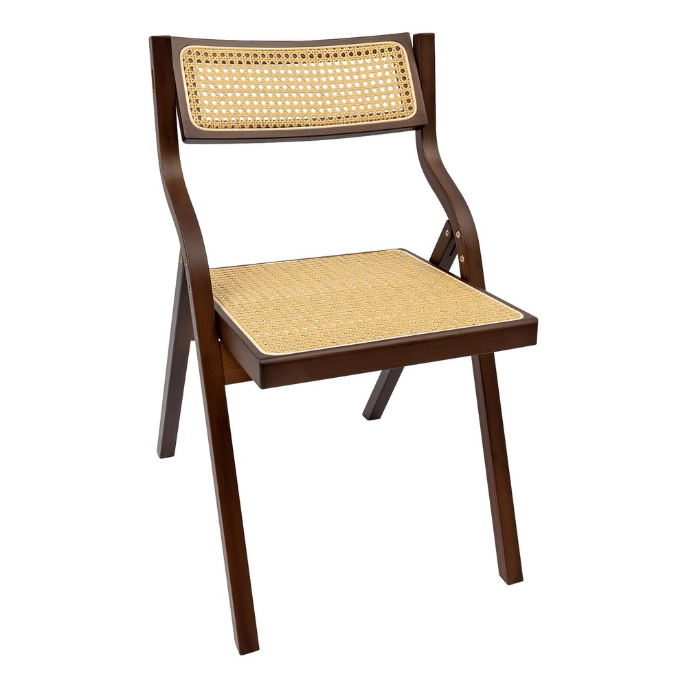 Oiveinya Rattan Armchair,Mid Century Modern Accent Dining Chair,Folding Chair Rattan Reading Chair for Living Room Bedroom Reataurant