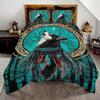Wolf Quilt King Size Wolf Bedding Set - Wolf Bedding Set - Native Wolf Comforter Set Queen Size Wolf Comforter, Wolf Quilt Queen Size Wolf Bed Set Wolf Bedding Set Full Wolf Comforter Full Twin Size view 1