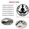 Metal Zen Wall Decor, Buddha Wall Decor, Lotus Wall Art, Buddhist Wall Hanging, Wall Decorations for Living Room, Bedroom, Yoga Studio view 2