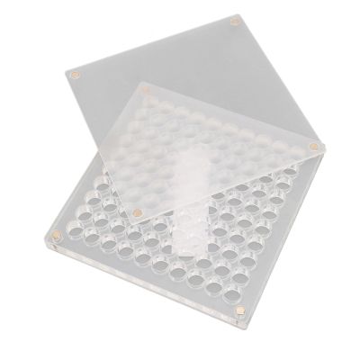 ZJchao Display Acrylic Magnetic Organizer Transparent Storage Box Collection Jewelry Ornament (100 Grids)