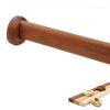 1pcs Wooden Oval Wardrobe Closet Rod for Hanging Clothes Premium Closet Pole Wardrobe Cross- bar Clothes Hanging Rods Polished Natural Beech Wardrobe Closet Rod for Closet Storage(Sapele,120cm/47.2Inc view 1
