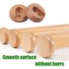 1pcs Wooden Oval Wardrobe Closet Rod for Hanging Clothes Premium Closet Pole Wardrobe Cross- bar Clothes Hanging Rods Polished Natural Beech Wardrobe Closet Rod for Closet Storage(Sapele,120cm/47.2Inc view 2
