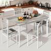 DKLGG Dining Room Table Set for 4 Farmhouse 5 Piece Dining Table Set, Small Kitchen Table Set for 4 for Kitchen and Dining, Apartment (Grey) view 1