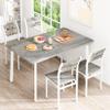 DKLGG Dining Room Table Set for 4 Farmhouse 5 Piece Dining Table Set, Small Kitchen Table Set for 4 for Kitchen and Dining, Apartment (Grey) view 2