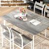 DKLGG Dining Room Table Set for 4 Farmhouse 5 Piece Dining Table Set, Small Kitchen Table Set for 4 for Kitchen and Dining, Apartment (Grey) view 4