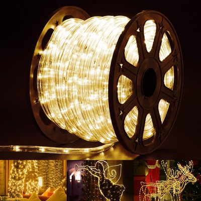 150Ft Led Rope Lights,1080 LEDs Waterproof Indoor Outdoor Party Decorative Lighting with 8 Modes,Connectable and Flexible Rope Lighting for Garden,Pool,Home (Warm White, 150 Ft)