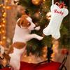 AIMITO Personalized Dog Christmas Stocking Custom Embroidered Name Dog/Pet/Cat Bone Shape Christmas Stockings Large Knitted Xmas Stocking Kids Family Christmas Holiday Party Decoration Set of 3Pcs view 2
