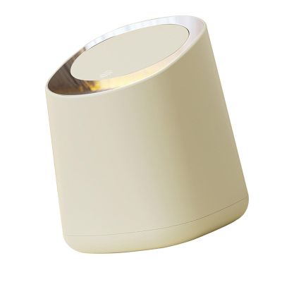 Bognajin Large Capacity Desk Trash Can, Modern Design Table Garbage Bin with Press Opening Lid, Ideal for Home Car Office Use, Premium Plastic Material, Simple Exquisite Look