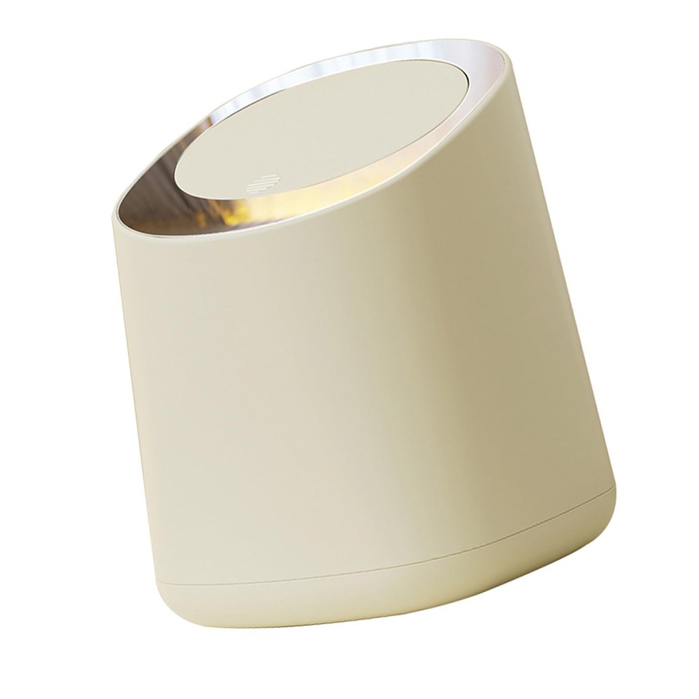 Bognajin Large Capacity Desk Trash Can, Modern Design Table Garbage Bin with Press Opening Lid, Ideal for Home Car Office Use, Premium Plastic Material, Simple Exquisite Look