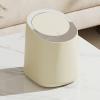 Bognajin Large Capacity Desk Trash Can, Modern Design Table Garbage Bin with Press Opening Lid, Ideal for Home Car Office Use, Premium Plastic Material, Simple Exquisite Look view 3