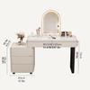 Dressing Table With Mirror And Stool,with Adjustable Brightness Mirror, Girls Women Vanity Desk For Bedroom Dressing Room,Modern Makeup Table With Slide Mirror, Vanity Table Set(Walnut,31in/100cm) view 2