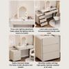Dressing Table With Mirror And Stool,with Adjustable Brightness Mirror, Girls Women Vanity Desk For Bedroom Dressing Room,Modern Makeup Table With Slide Mirror, Vanity Table Set(Walnut,31in/100cm) view 3