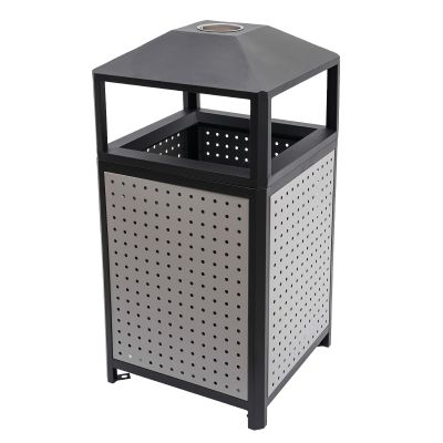 QUNNYINE Outdoor Trash Can Garage Waste Container with Removable Inner Bucket Stainless Steel Trash Can,Large Capacity 143L Commercial Garbage Enclosure for Indoor and Outdoor