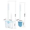 Toilet Brush & Holder Set, Light Gray & Dark Gray, Silicone Bristle with Cleaning Brush for Deep Cleaning, Modern Design Bathroom Accessories view 2