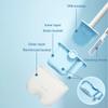 Toilet Brush & Holder Set, Light Gray & Dark Gray, Silicone Bristle with Cleaning Brush for Deep Cleaning, Modern Design Bathroom Accessories view 3
