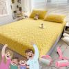 Docxide Elastic Bed Sheets,Elastic Bed Sheets Queen Size,Lyvara,Lyvara Luxury Summer Covers,Lyvara Luxury Covers,Lyvara Milk Velvet Mattress Cover (King,Yellow) view 1