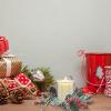 2 Pcs Christmas Candle Rings Wreath, Artificial Red Berries Snowy Pine Needles Garland Candle Rings Wreaths Candle Rings for Christmas Wedding Home Table (A) view 4