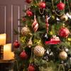 Valery Madelyn Christmas Ball Ornaments, 60ct Red and Gold Shatterproof Christmas Tree Decorations Set&Lighted Christmas Angel Tree Topper with Timer2 Items Buddle view 2