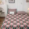 zcsm Christmas Sheets California King Sheet Sets - Red and Green Buffalo Plaid Bed Sheets, Soft Microfiber & Deep Pocket & Wrinkle Free Bedding Sheets & Pillowcases, for Kids Boys Girls view 3