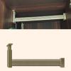 Elitix Closet Support Bracket L Shape, Drilling Wardrobe Hanging Rod for Organizer, Retail Store Clothing Display Rack for Wall Clothes Hanger Rail(Gold,70cm(27 1/2")) view 1