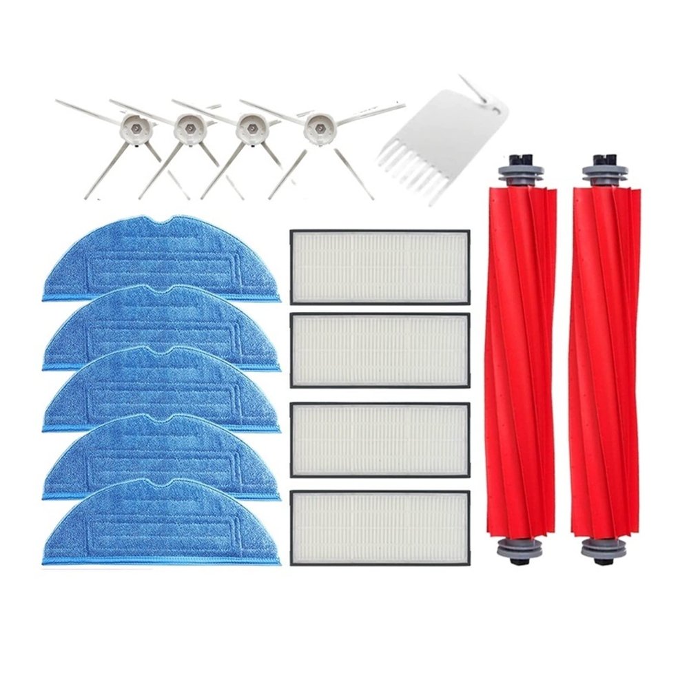 ROBAUN Main Brush Filter Mop Pad Compatible with S7 S70 S7Max T7S T7S Plus Vacuum Cleaner Spare Parts S7 Accessories(Set02)