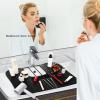 Foldable Sink Cover, 21.26x16.14in Heat Silicone Makeup Brush Mat Organizer with Hooks and Drainage Holes, Sink Organizer Countertop for Beauty Tools view 3