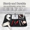 Foldable Sink Cover, 21.26x16.14in Heat Silicone Makeup Brush Mat Organizer with Hooks and Drainage Holes, Sink Organizer Countertop for Beauty Tools view 4