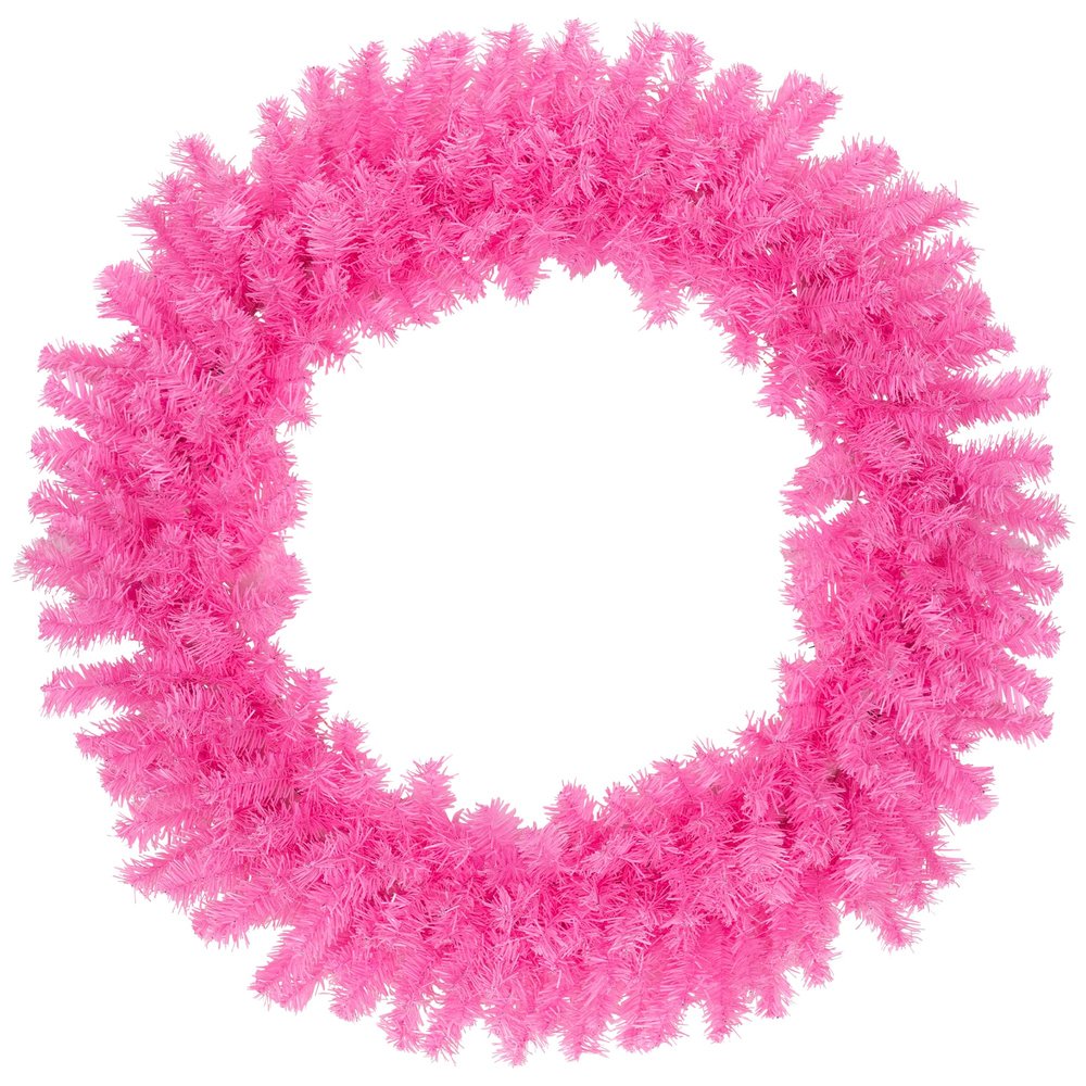 Artificial Pine Christmas Wreath - 36" - Pink - Unlit