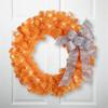 Northlight Pre-Lit Artificial Pine Christmas Wreath - 24" - Orange - Clear Lights view 2