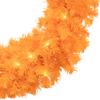 Northlight Pre-Lit Artificial Pine Christmas Wreath - 24" - Orange - Clear Lights view 3