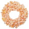 Northlight Pre-Lit Flocked Pine Artificial Christmas Wreath - 24" - Orange - Clear Lights view 1