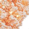 Northlight Pre-Lit Flocked Pine Artificial Christmas Wreath - 24" - Orange - Clear Lights view 4