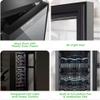 Nutrichef 27 Bottle Wine Fridge | Dual Zone Adjustable Temperature Control 41F to 64F | Ultra Quiet | Wine Cooler For Home, & Office | FreeStanding 43x11x23 IN | Black view 4