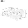 112.6" Sectional Chenille Upholstered Loveseat SofaRearrangeable 2 Seater Sofa Chaise,with Console, Cup Holder, USB Port Modern Cloud Couch, Suitable for Living Room, Bedroom and Office (Blue) view 2