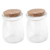 BIUDECO 2pcs Pudding Jar with Lid Airtight Glass Food Storage Container for Jam Sugar and Candy Practical Sealed Storage Bottles for Dry Food view 1
