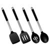 4 Piece Silicone Utensil Set with Stainless Steel Handles view 1
