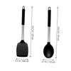 4 Piece Silicone Utensil Set with Stainless Steel Handles view 2