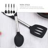 4 Piece Silicone Utensil Set with Stainless Steel Handles view 3