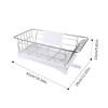 PRETYZOOM Stainless Steel Bowl Organizer Single-Layer Dish Drying Rack Removable White Tray Compact Kitchen Utensil Holder for Efficient Dish Draining and Organization view 2
