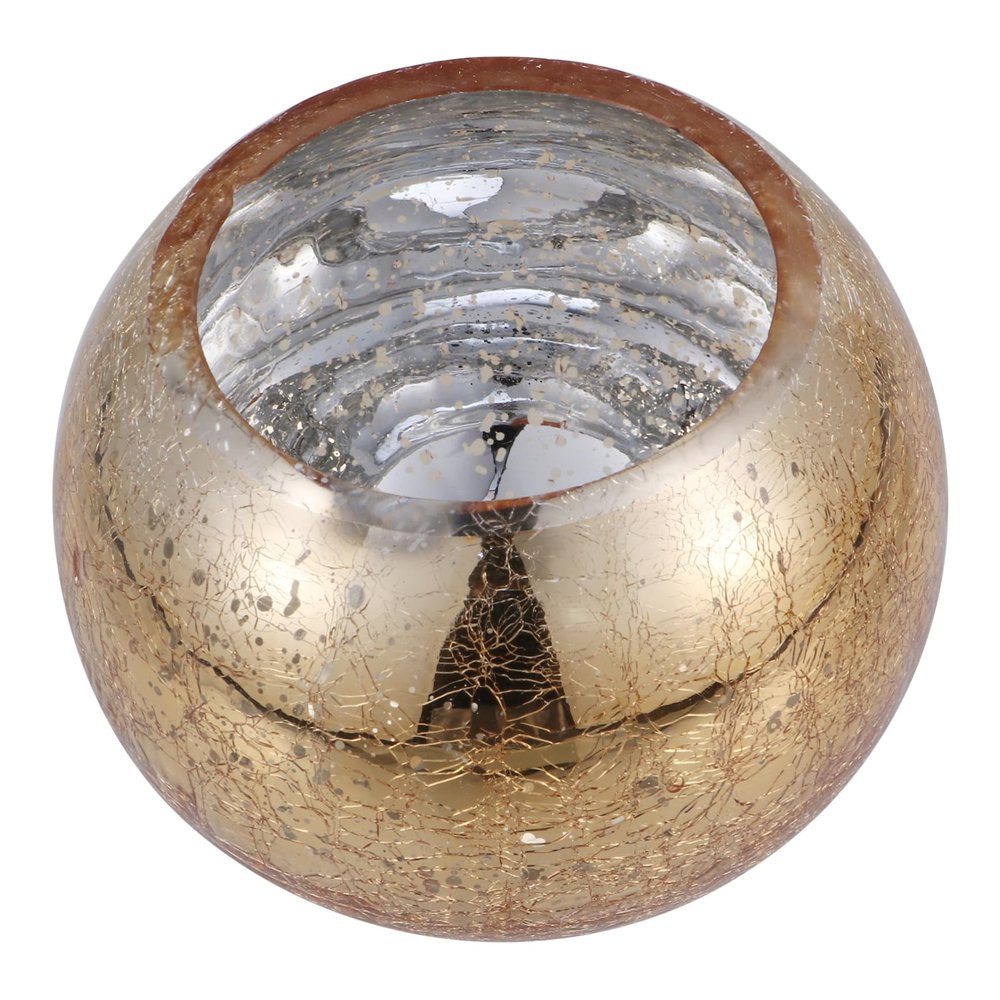 Glass Tealight Holder Golden Decorative Cup
