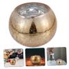 Glass Tealight Holder Golden Decorative Cup view 2