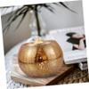 Glass Tealight Holder Golden Decorative Cup view 3