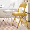 TAJMDGW Portable Folding Chair for Office Dining Room Wedding, Metal Foldable Chair Stool with Padded Seats/Backrest, Heavy Duty Chair Camping Garden(Orange) view 2